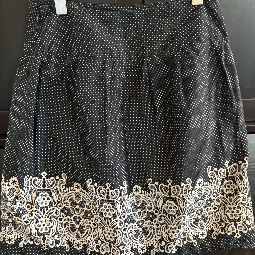Black and White Ann Taylor Loft Women's Skirt
